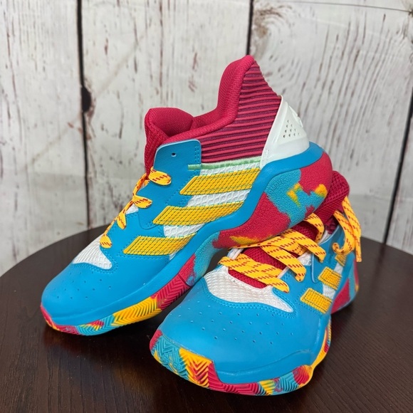 ADIDAS JAMES HARDEN STEPBACK Kids Colorful Athletic Shoes Limited Edition 6Y NWT - Picture 9 of 16